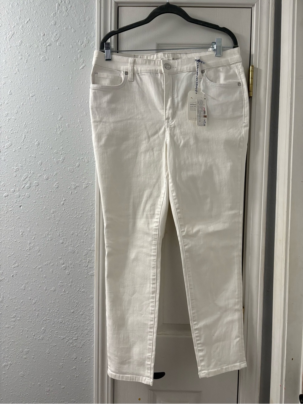 Tommy Bahama Women's High-Rise Straight-Leg Cream Jeans